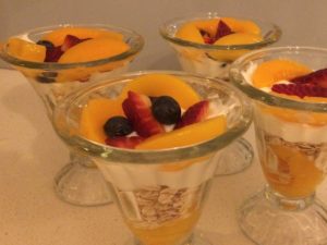 Sunday night Peach Parfait